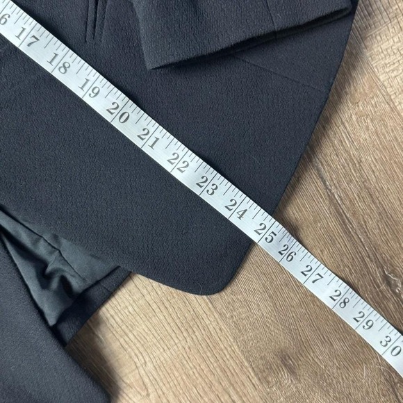 Lafayette 148 New York Black Ruched Waist Blazer Size 8 - Picture 8 of 11